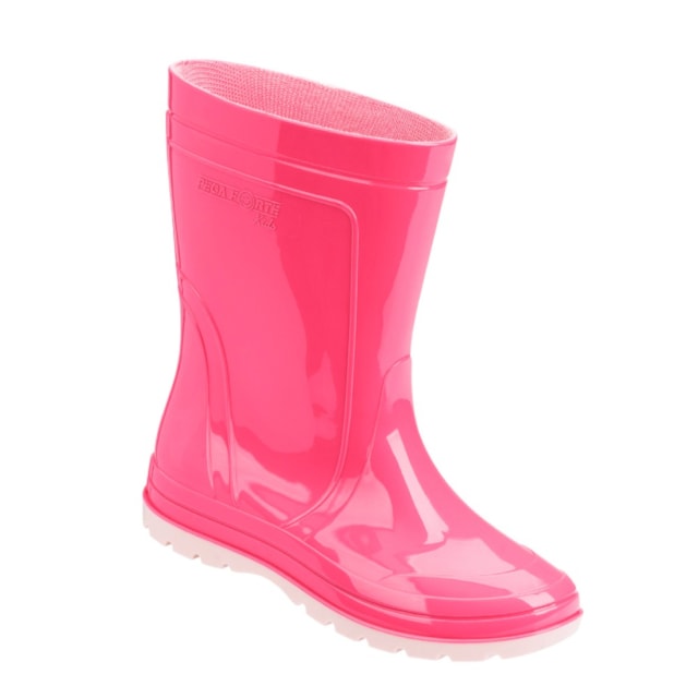 Bota Infantil Rosa Com Meia - Pega Forte