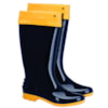 Bota PVC Azul/Amarelo Com Amarra Pampeana - Italbotas