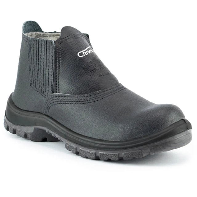 Botina Solado P.U com Elástico Bidensidade Biqueira PVC - Crival Botina Solado P.U com Elástico Bidensidade Biqueira PVC - Crival