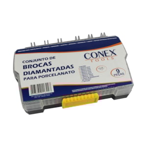 Broca Diamantada para Porcelanato Conjunto de 9 Peças - Conex