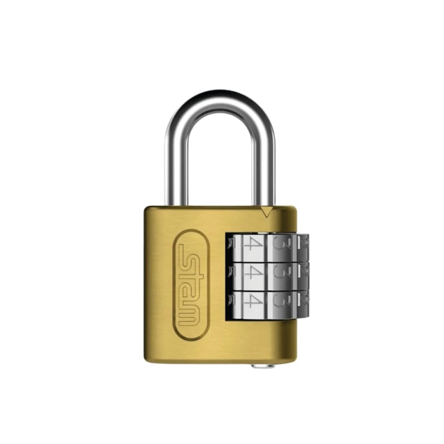 Cadeado 25mm Latonado Segredo - Stam Cadeado 25mm Latonado Segredo - Stam