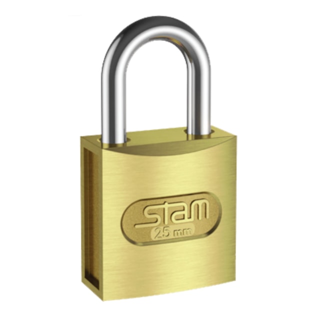 Cadeado 25mm Latonado - Stam Cadeado 25mm Latonado - Stam