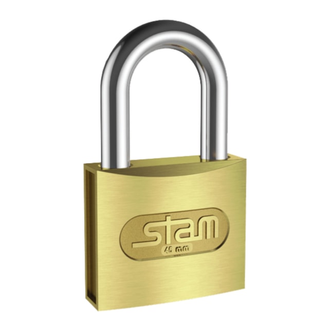 Cadeado 45mm Latonado - Stam Cadeado 45mm Latonado - Stam