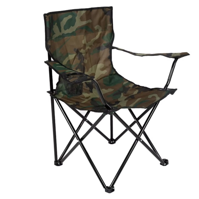 Cadeira Dobrável Camuflada Camping - Conex Cadeira Dobrável Camuflada Camping - Conex