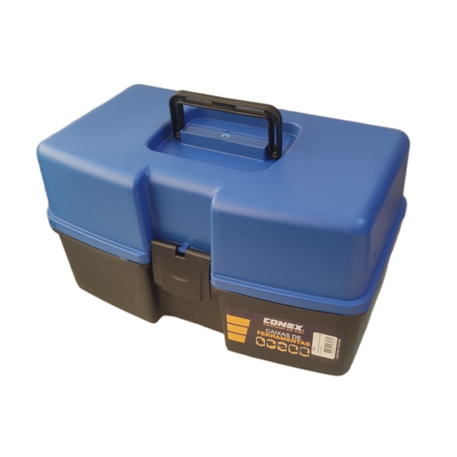 Caixa Maleta Plástica para Pesca com 3 Bandejas - Conex Caixa Maleta Plástica para Pesca com 3 Bandejas - Conex