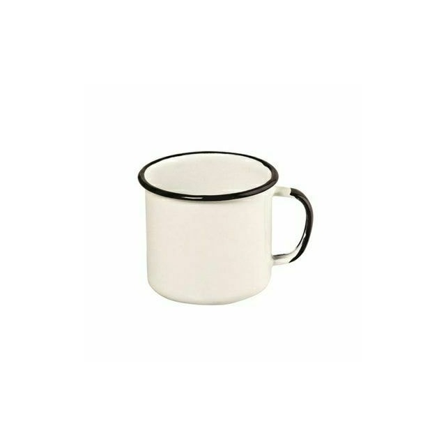 Caneca Esmaltada 10cm Branca - Esmaltados Silva