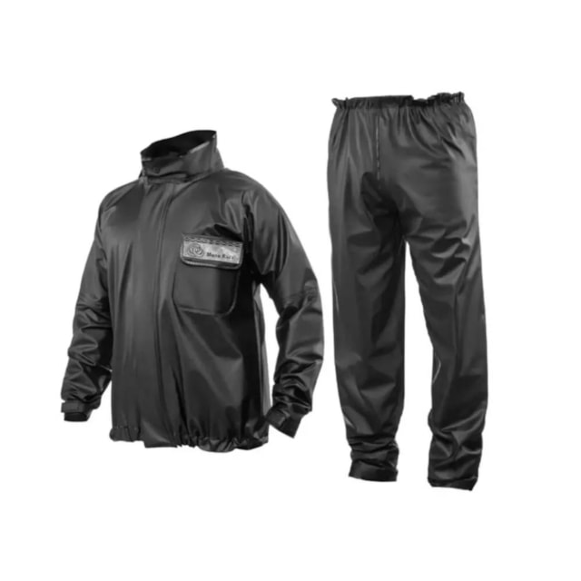 Capa de Chuva Motoqueiro Impermeável com Gola - Conex Capa de Chuva Motoqueiro Impermeável com Gola - Conex