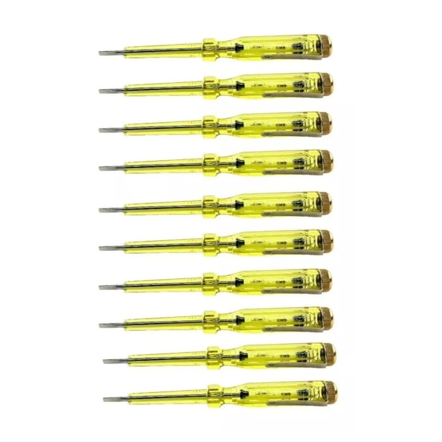 Chave de Fenda Teste de Corrente Kit Com 10 Unidades - Stanley Chave de Fenda Teste de Corrente Kit Com 10 Unidades - Stanley