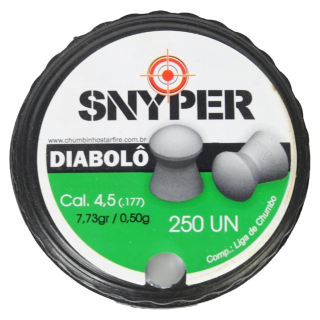 Chumbinho Pressão Diabolô 4,5mm - Snyper Chumbinho Pressão Diabolô 4,5mm - Snyper