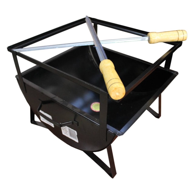 Churrasqueira Popular Com 2 Espetos - Ouro de Minas Churrasqueira Popular Com 2 Espetos - Ouro de Minas