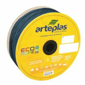 Corda Nylon Trancada Preta/Azul 04mm X 220m
