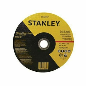 Disco de Corte Inox 7" 180 x 1,6 x 22,2mm - Stanley