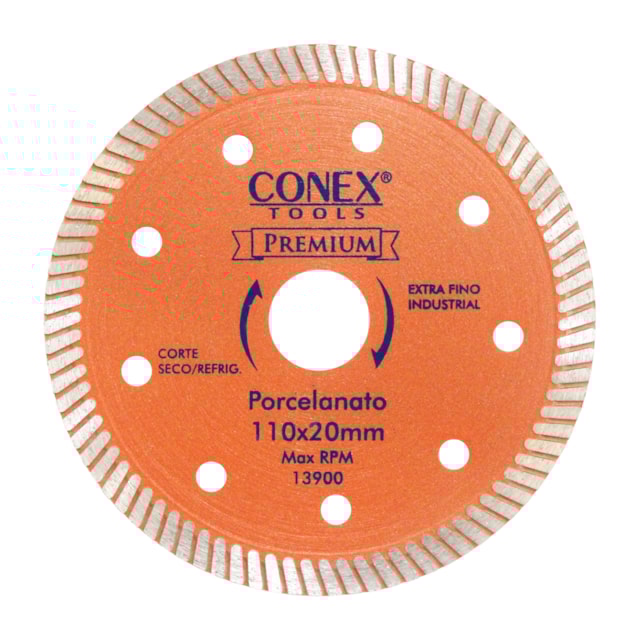 Disco Diamantado para Porcelanato Extra Fino 110mm - Conex Disco Diamantado para Porcelanato Extra Fino 110mm - Conex