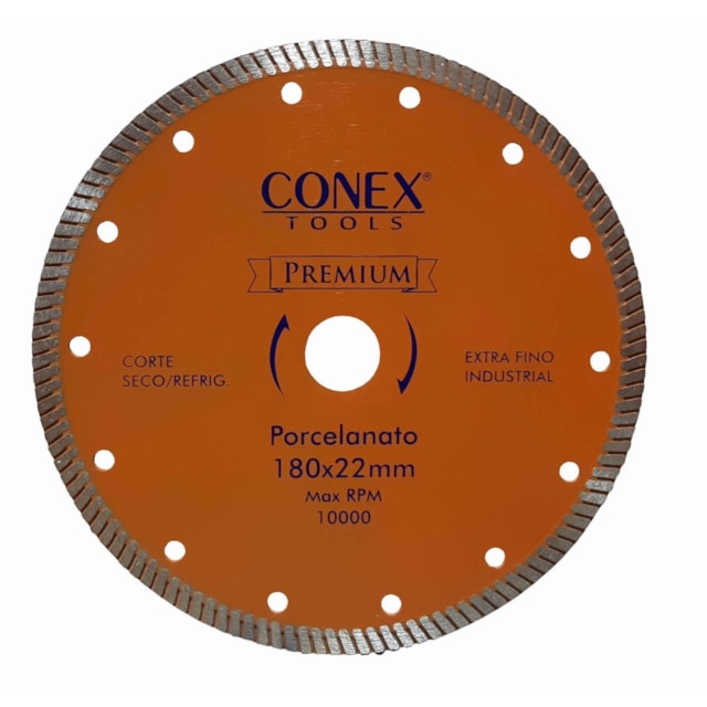 Disco Diamantado para Porcelanato Extra Fino 180mm - Conex Disco Diamantado para Porcelanato Extra Fino 180mm - Conex