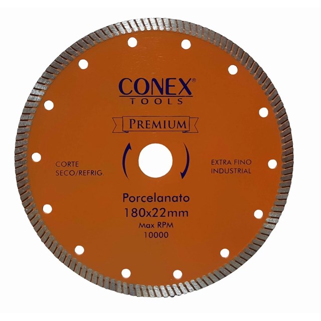 Disco Diamantado para Porcelanato Extra Fino 180mm - Conex Tools