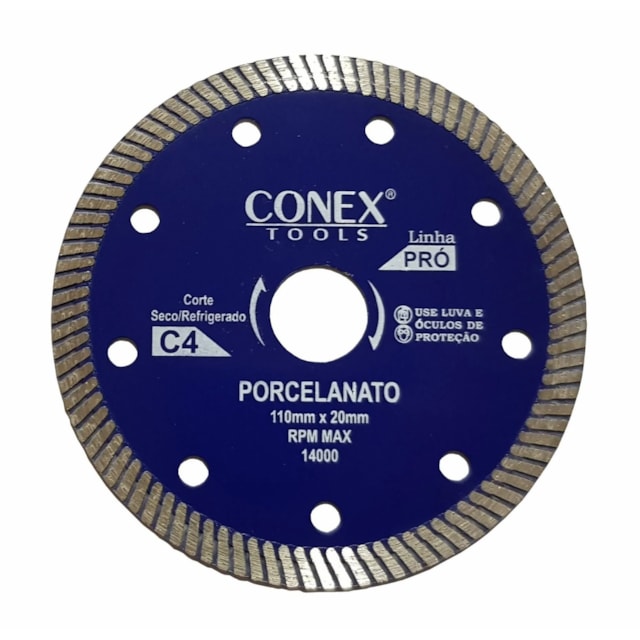 Disco Diamantado para Porcelanato Profissional 110mm - Conex Disco Diamantado para Porcelanato Profissional 110mm - Conex
