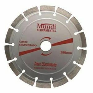 Disco Diamantado Segmentado 180mm - Mundi
