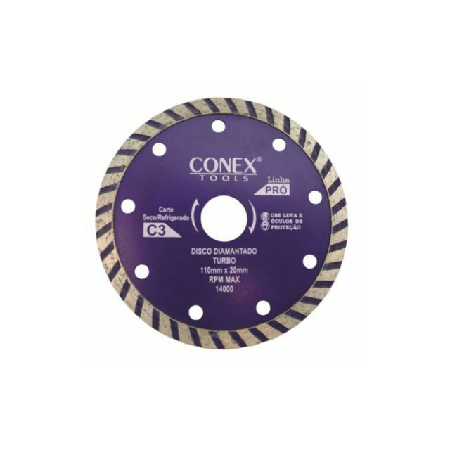 Disco Diamantado Turbo Profissional 110mm - Conex Disco Diamantado Turbo Profissional 110mm - Conex