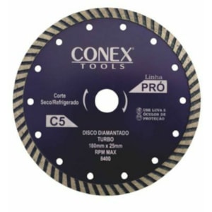 Disco Diamantado Turbo Profissional 180mm - Conex