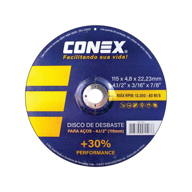 Disco para Desbaste 4.1/2" - Conex