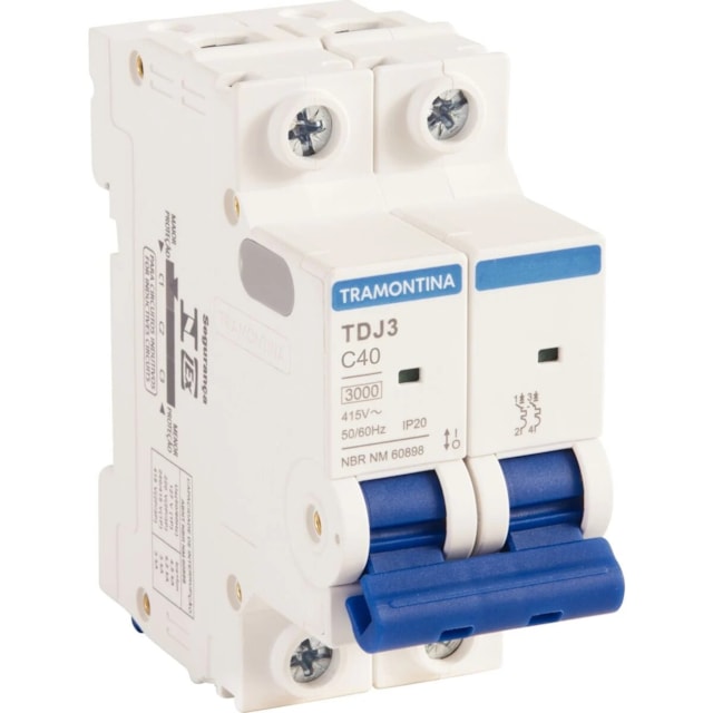 Disjuntor Bifásico 40A - Tramontina Disjuntor Bifásico 40A - Tramontina