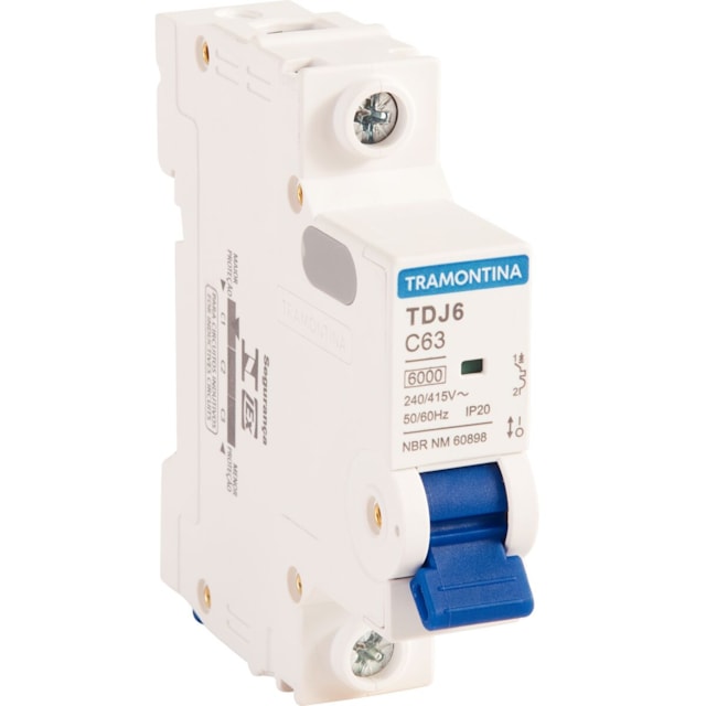 Disjuntor Monofásico 63A - Tramontina Disjuntor Monofásico 63A - Tramontina