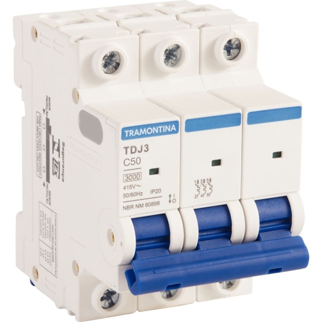 Disjuntor Trifásico 50A - Tramontina Disjuntor Trifásico 50A - Tramontina