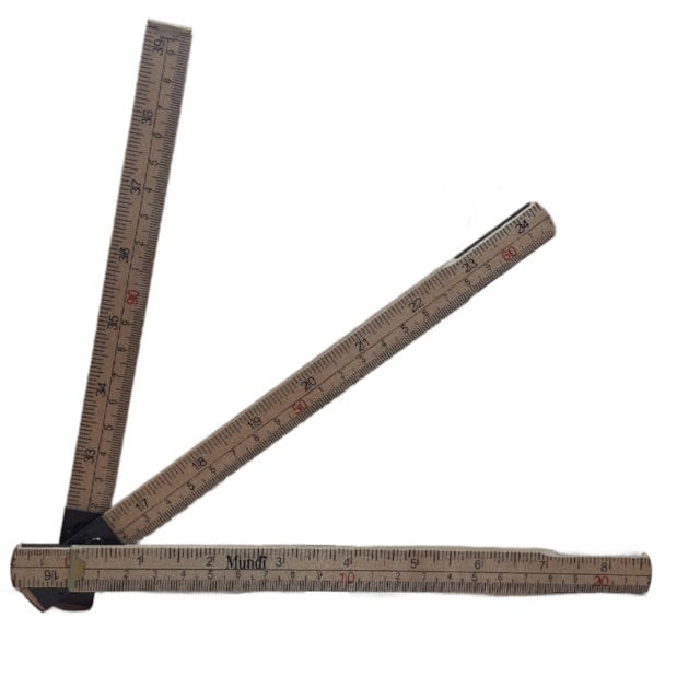 Escala Métrica de Madeira dobrável 1M/ 5 Dobras - Mundi Escala Métrica de Madeira dobrável 1M/ 5 Dobras - Mundi
