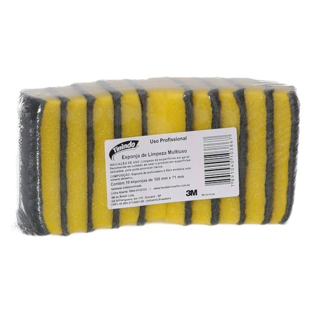 Esponja de Limpeza Dupla Face Scotch-Brite C/10 Esponjas - 3M Esponja de Limpeza Dupla Face Scotch-Brite C/10 Esponjas - 3M