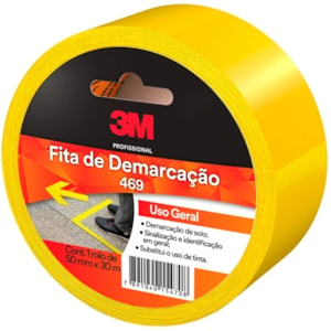 Fita Demarcação De Solo 50mm x 30m Amarela - 3M