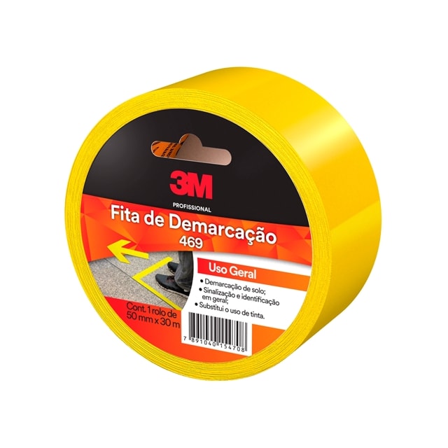 Fita Demarcação De Solo 50mm x 30m Amarela - 3M