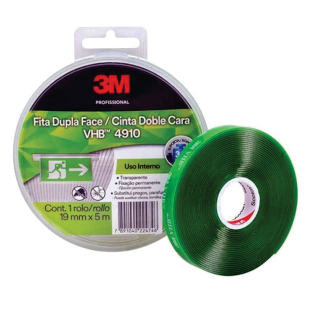 Fita Dupla Face 19mm x 5m Estojo - 3M Fita Dupla Face 19mm x 5m Estojo - 3M