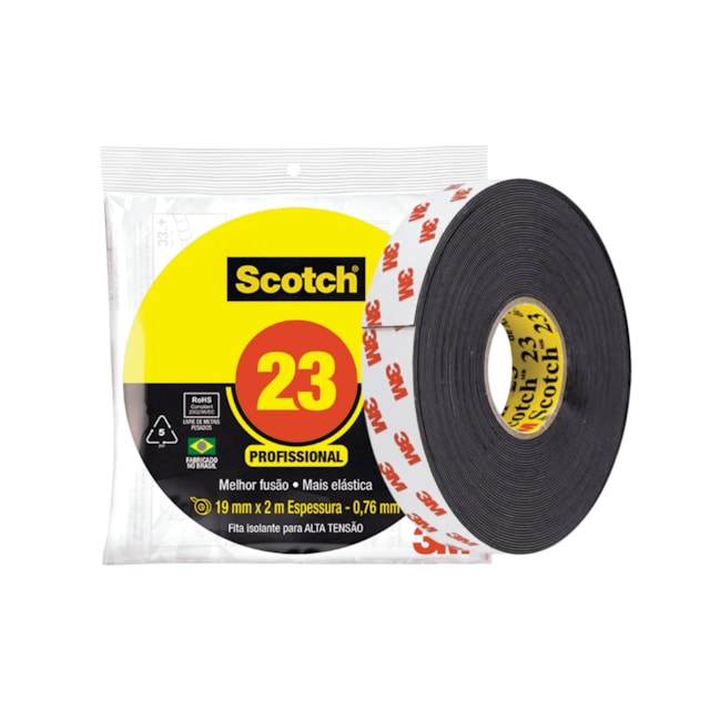 Fita Isolante Auto Fusão 19mm x 2m - 3M Fita Isolante Auto Fusão 19mm x 2m - 3M