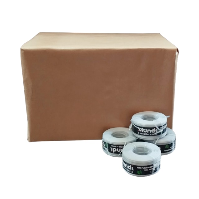 Fita PVC para Amarrador de Parreira Branca Biodegradável 90M King 60 Unidades - Mundi Fita PVC para Amarrador de Parreira Branca Biodegradável 90M King 60 Unidades - Mundi