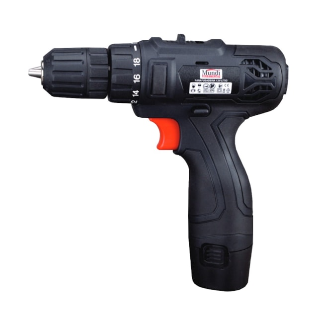 Furadeira Parafusadeira à Bateria 12V - Mundi Furadeira Parafusadeira à Bateria 12V - Mundi