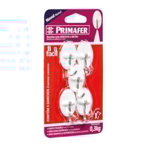 Gancho Plástico com Adesivo 0,3kg - Atlas