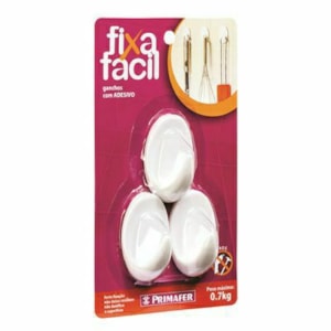 Gancho Plástico com Adesivo 0,7kg 2502 - Atlas