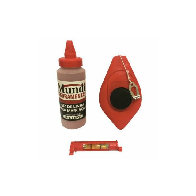 Giz de Linha para Marcação com Refil e Nível - Mundi Giz de Linha para Marcação com Refil e Nível - Mundi