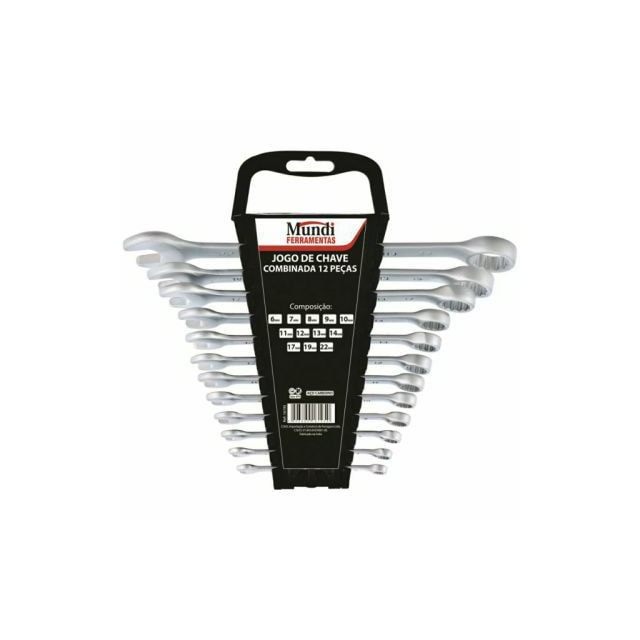 Jogo de Chave Combinada Boca Estrela 6 a 22mm 12 Peças - Mundi Jogo de Chave Combinada Boca Estrela 6 a 22mm 12 Peças - Mundi