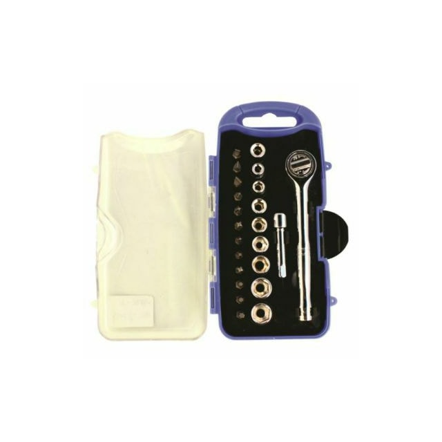 Jogo De Soquete 1/4 24 Peças Profissional - Conex Jogo De Soquete 1/4 24 Peças Profissional - Conex