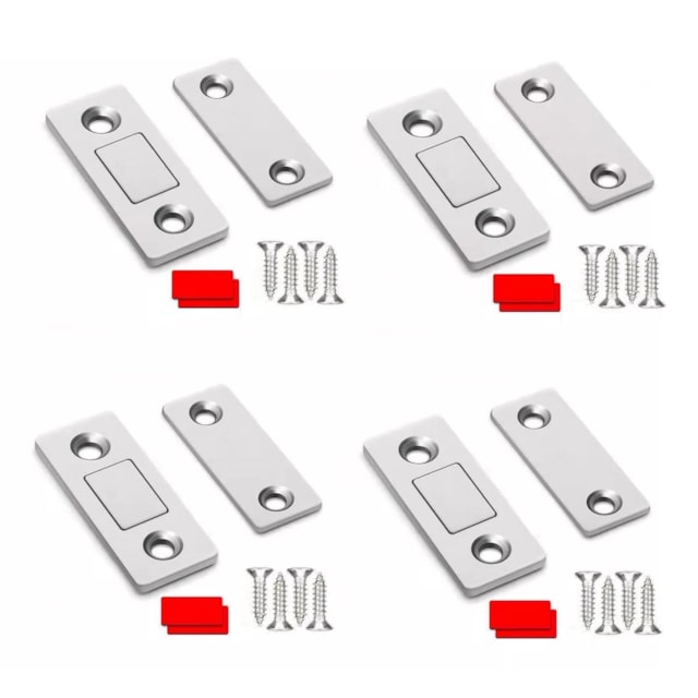 Kit 4 uni Fecho Magnético para Móveis - Conex Kit 4 uni Fecho Magnético para Móveis - Conex