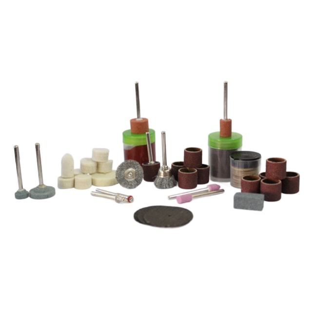 Kit Acessórios para Microretifica com 105 Peças - Mundi Kit Acessórios para Microretifica com 105 Peças - Mundi