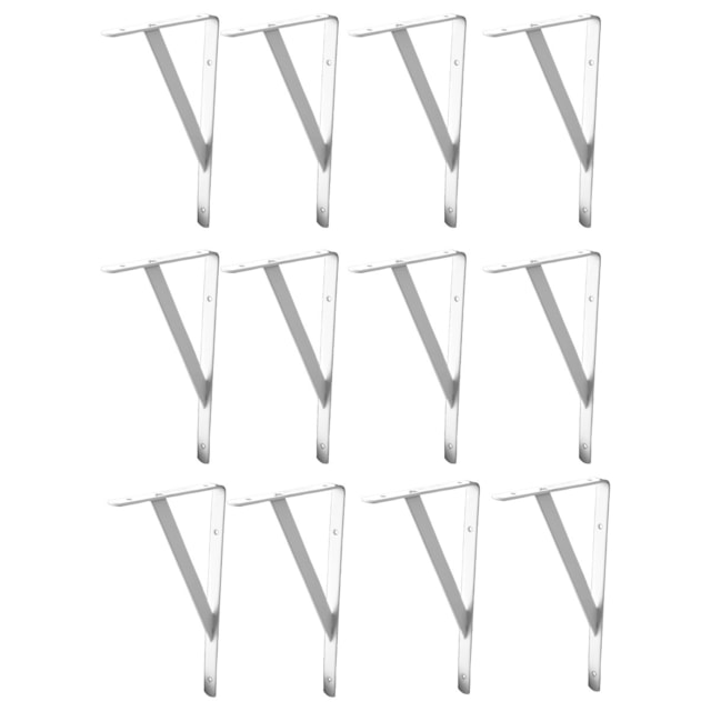 Kit Com 12 Unidades Suporte Mão Francesa Prateleira 50x29cm - Prat-K Kit Com 12 Unidades Suporte Mão Francesa Prateleira 50x29cm - Prat-K