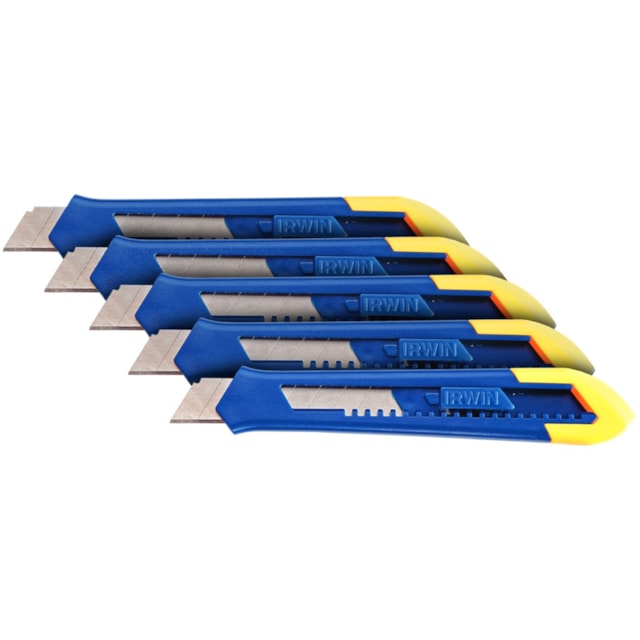 Kit Com 5 Unidades Estilete Snap-Off 18mm - Irwin Kit Com 5 Unidades Estilete Snap-Off 18mm - Irwin