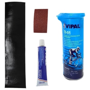 Kit Com 5 Unidades Remendo para Bicicleta Estojo - Vipal