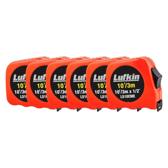 Kit Com 6 Unidades Trena 3m - Lufkin Kit Com 6 Unidades Trena 3m - Lufkin