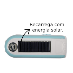 Lanterna LED Recarregável com Placa Solar 137mm - Conex Lux