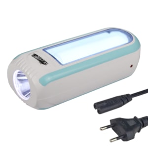 Lanterna LED Recarregável com Placa Solar 137mm - Conex Lux