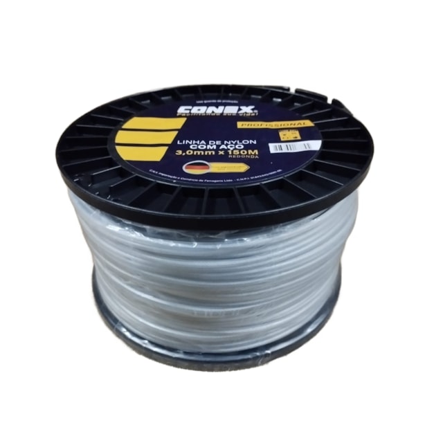 Linha Nylon Heavy Duty com Aço Interno Redonda 3,00mm 150MT - Conex Linha Nylon Heavy Duty com Aço Interno Redonda 3,00mm 150MT - Conex