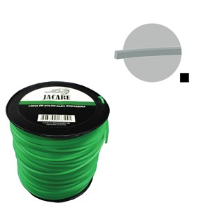 Linha Nylon Quadrada Verde 3,0mm Rolo 223m Jacaré - Mundi